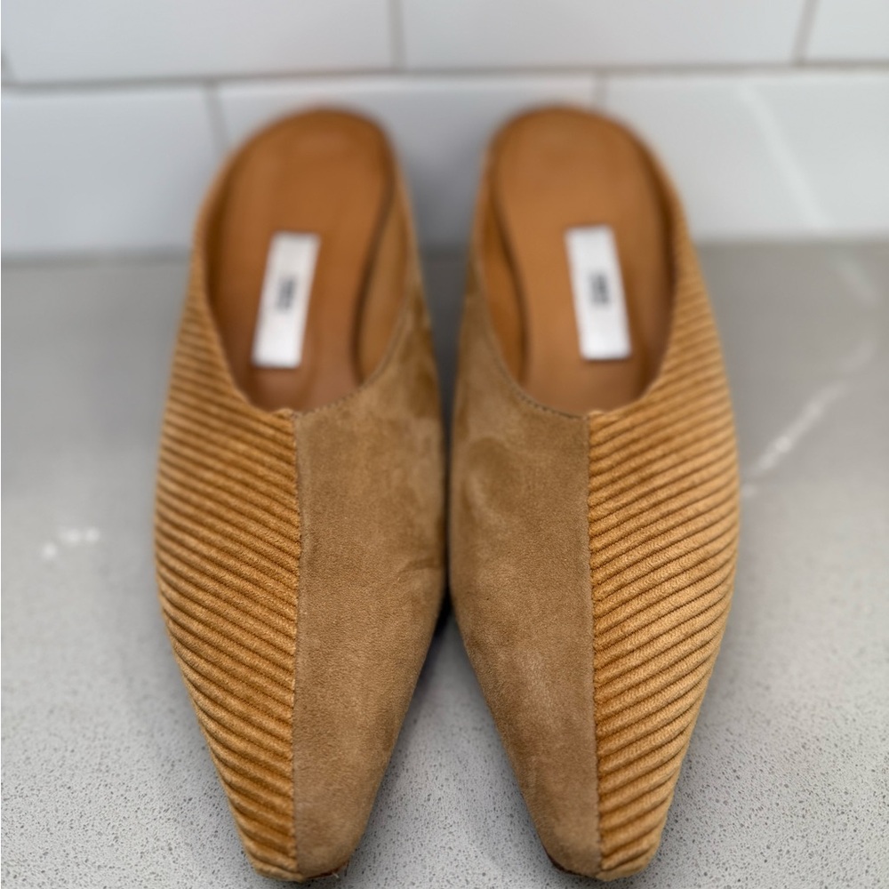 Miista Tan Suede Mules